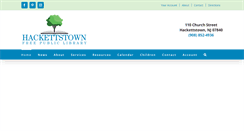 Desktop Screenshot of hackettstownlibrary.org