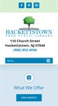 Mobile Screenshot of hackettstownlibrary.org