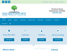 Tablet Screenshot of hackettstownlibrary.org